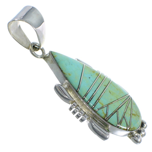 Turquoise Southwest Sterling Silver Pendant EX44403